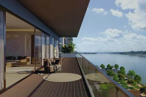Private deck overlooking the Tapi river