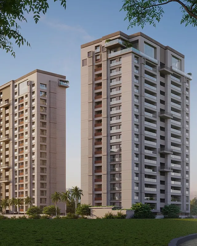Sangini Skyteria, Surat — .rearelevation (artist's impression)